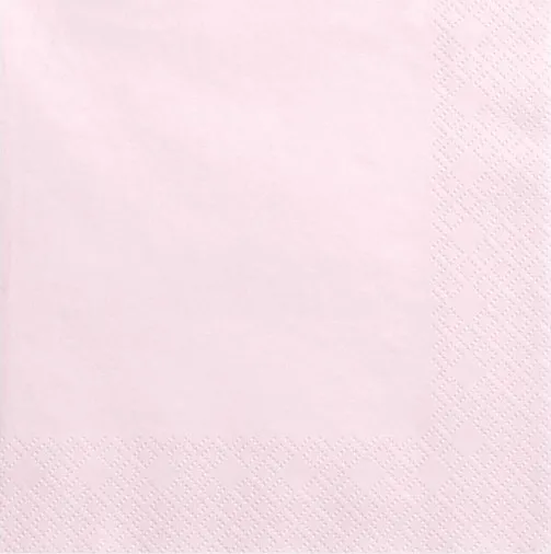 20 tovaglioli rosa pastello 33cm