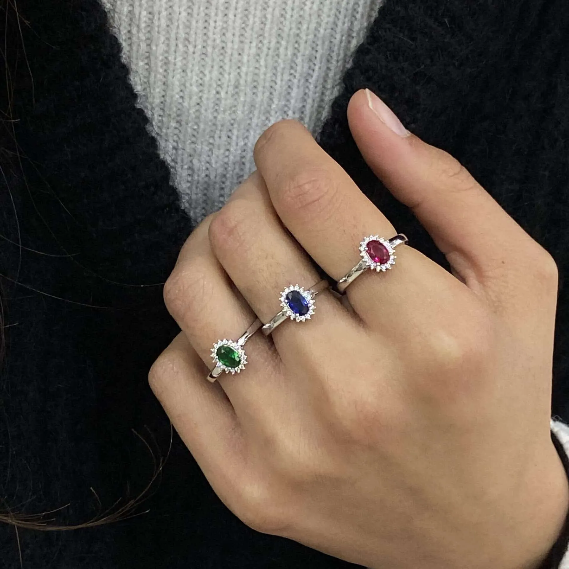 Anello Kate Blu Zaffiro