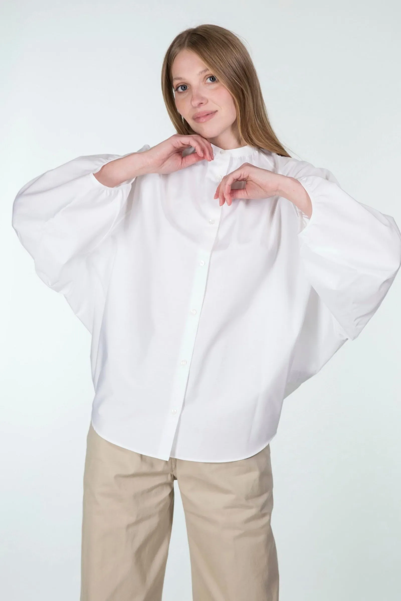 ASPESI  camicia in popeline di cotone variante colore Bianco