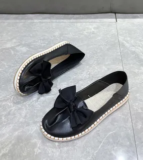 Autunno Casual Piatto Punta Rotonda Scarpe Donna Moda Plus Size Mocassini Donna Retro Bowknot Slip On Flats Calzature Chaussure
