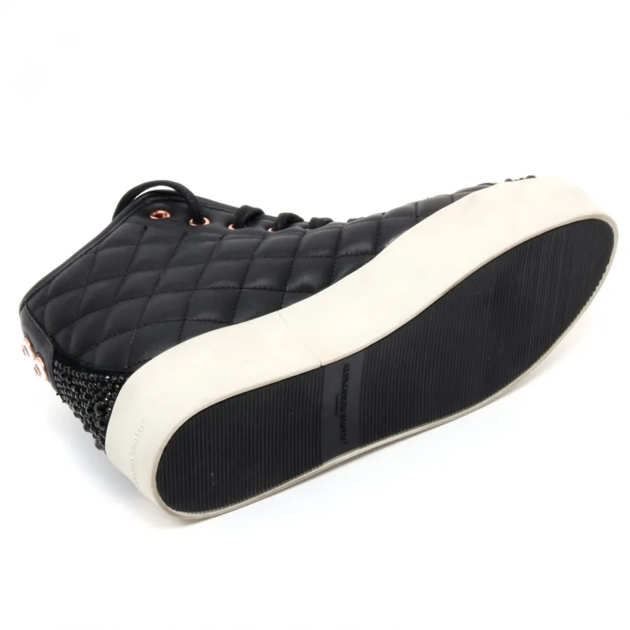 B6686 sneaker alta donna ALEXANDER SMITH LONDON scarpa nero shoe woman