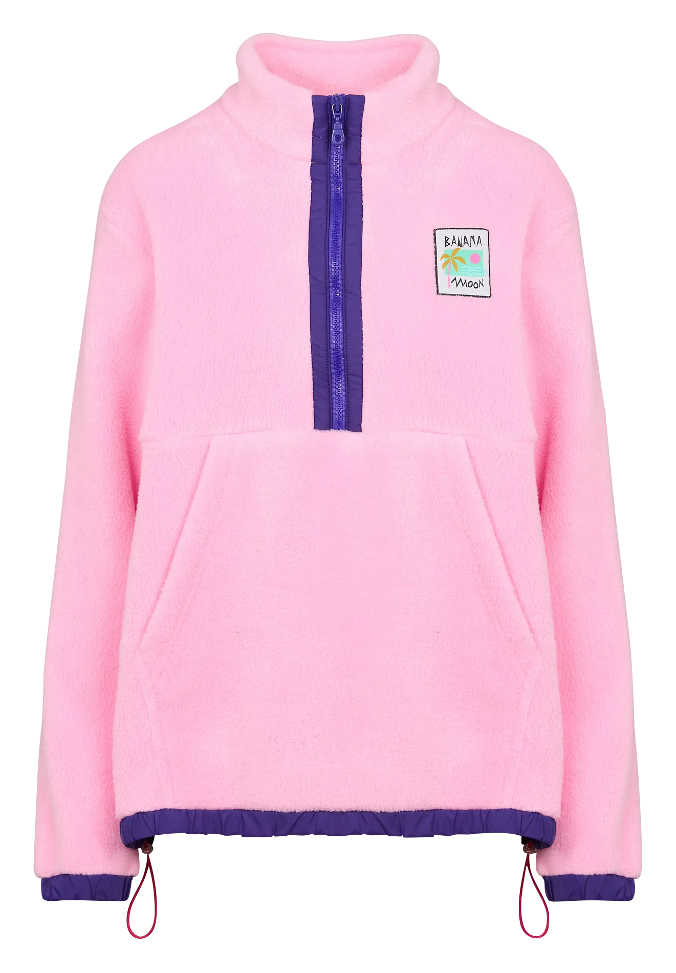  BANANA MOON   SNOOKIE BRICHIL - Felpa ampia con collo alto in sherpa | Rosa