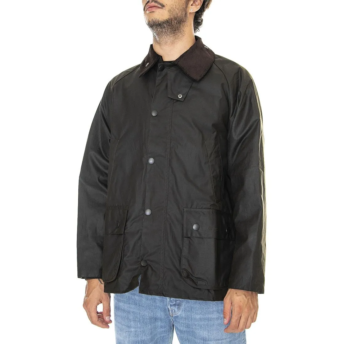 Barbour Classic Bedale Wax Jacket Olive - Giacca Invernale Uomo Marrone    