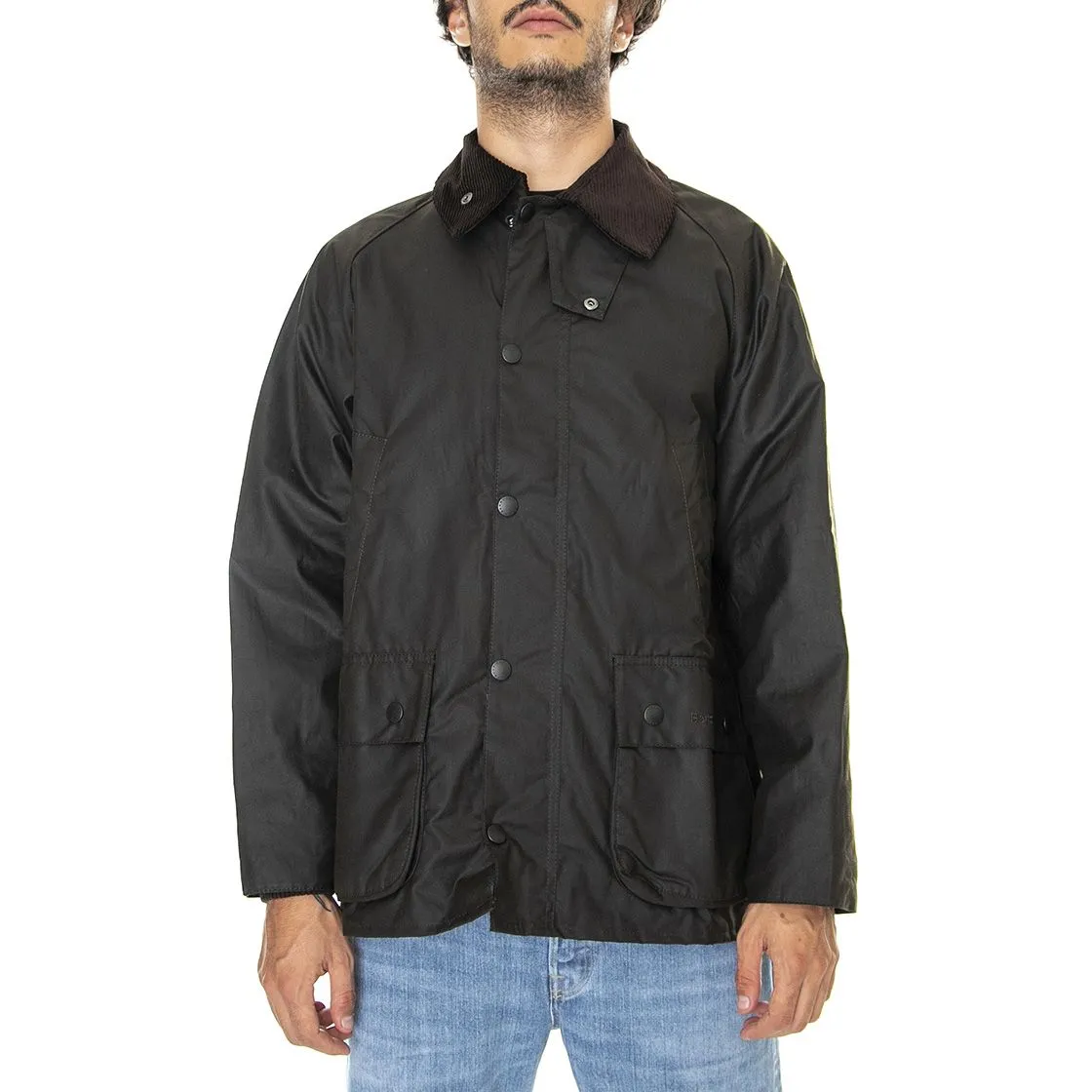 Barbour Classic Bedale Wax Jacket Olive - Giacca Invernale Uomo Marrone    