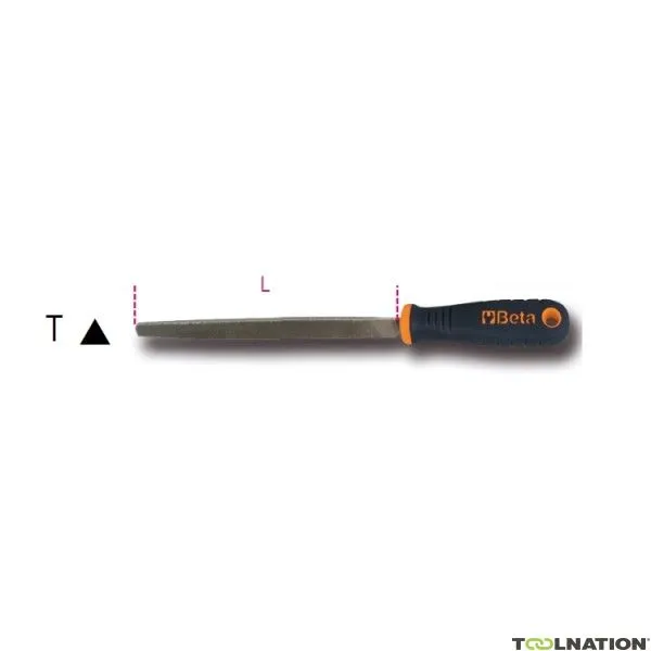 Beta 017190326 1719BMD12/T Lima bistrattata, triangolare con manico 300 mm