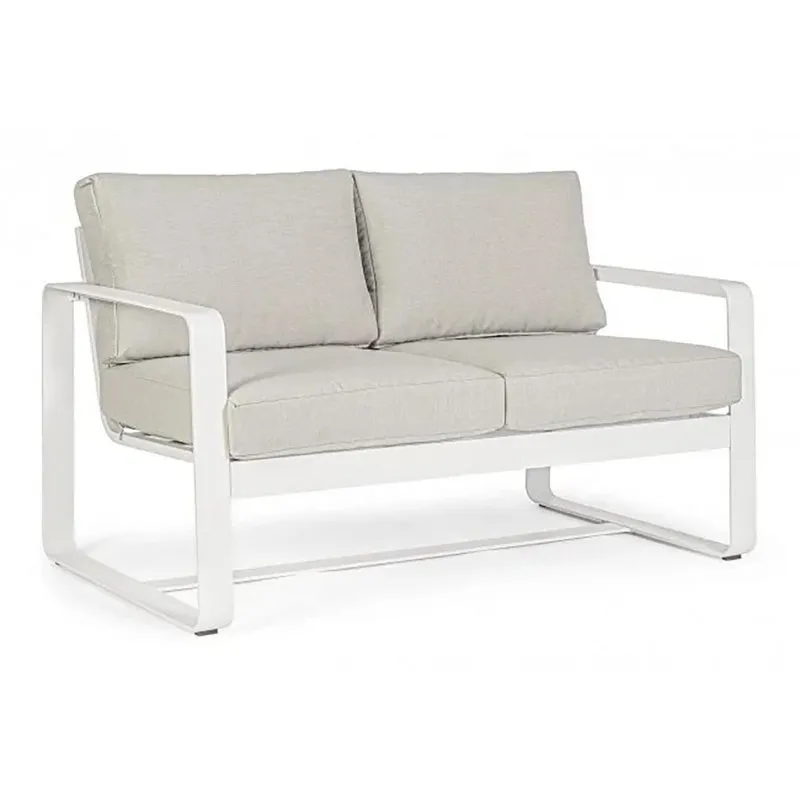 Bizzotto outdoor Divano 2 posti con cuscini Merrigan bianco yk11