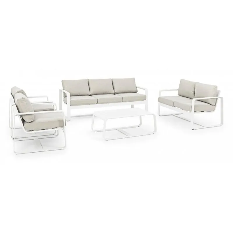 Bizzotto outdoor Divano 2 posti con cuscini Merrigan bianco yk11
