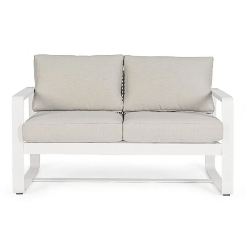 Bizzotto outdoor Divano 2 posti con cuscini Merrigan bianco yk11