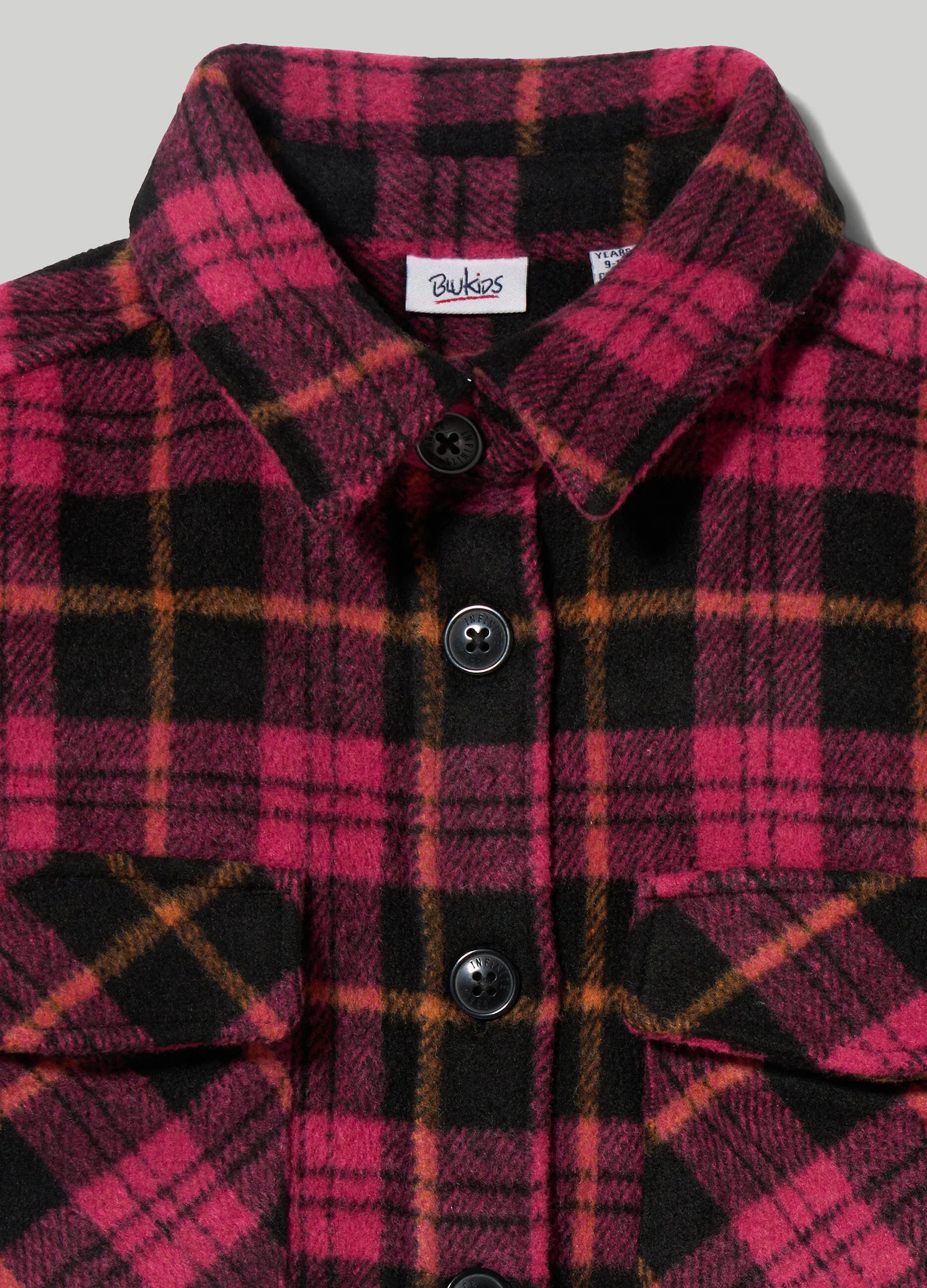 BLUKIDS  Camicia in flanella a quadri ragazza