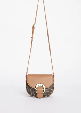 Borsa crossbody con stampa geometrica