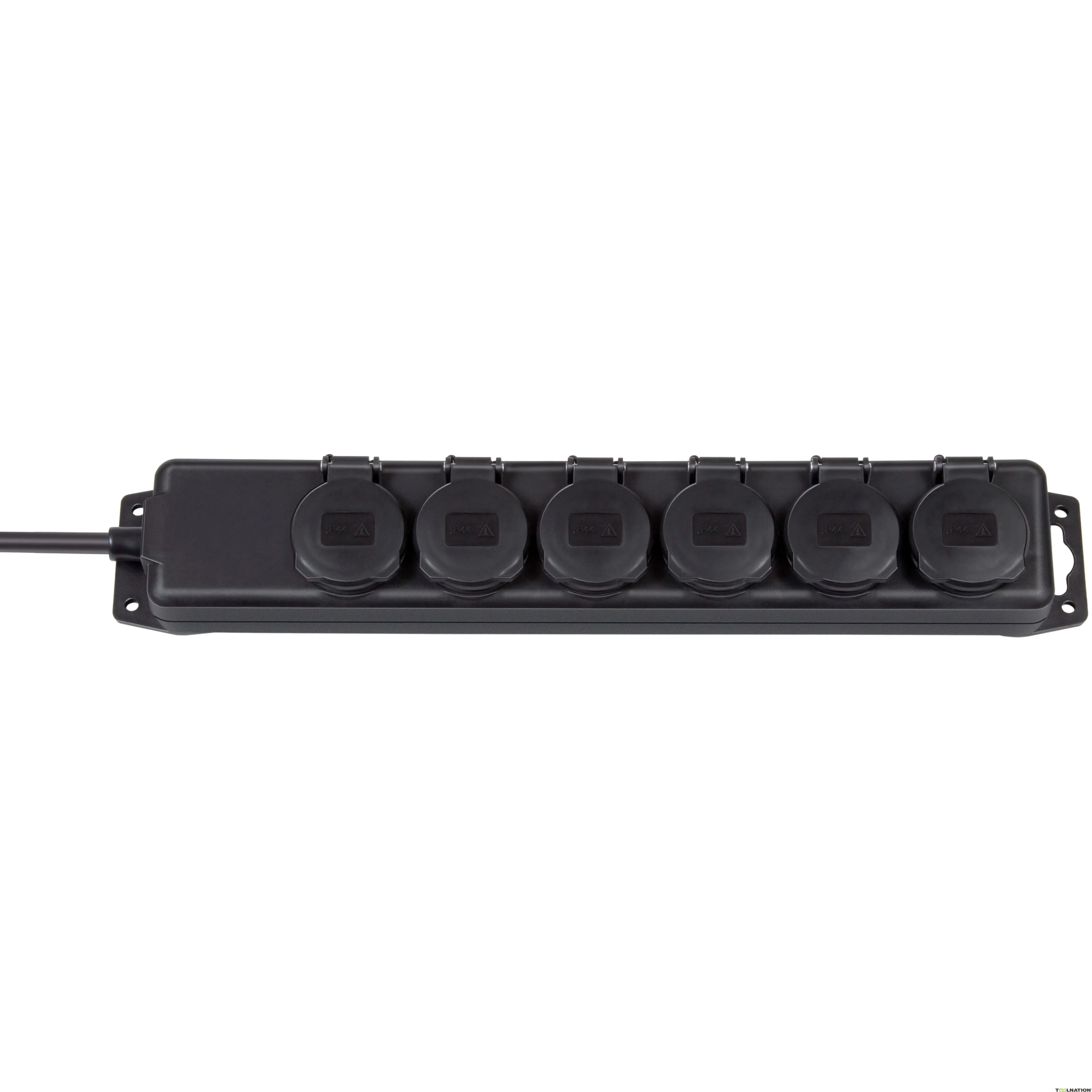 Brennenstuhl 1159970 Presa a 6 vie 2m H07RN-F 3G1,5 IP44 nero per cantieri