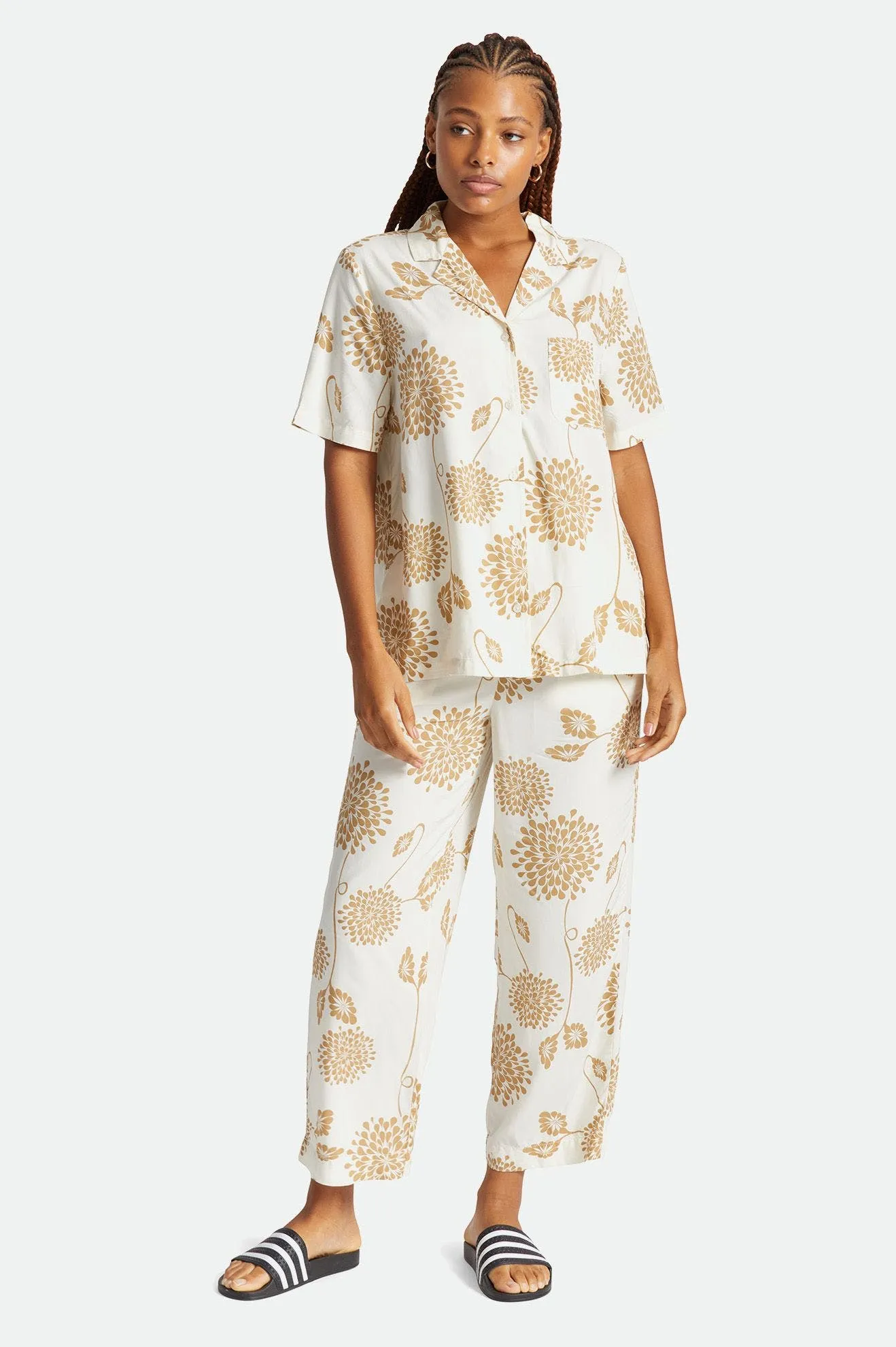 BUNKER GARDEN FLORAL BF S/S WV - DOVE
