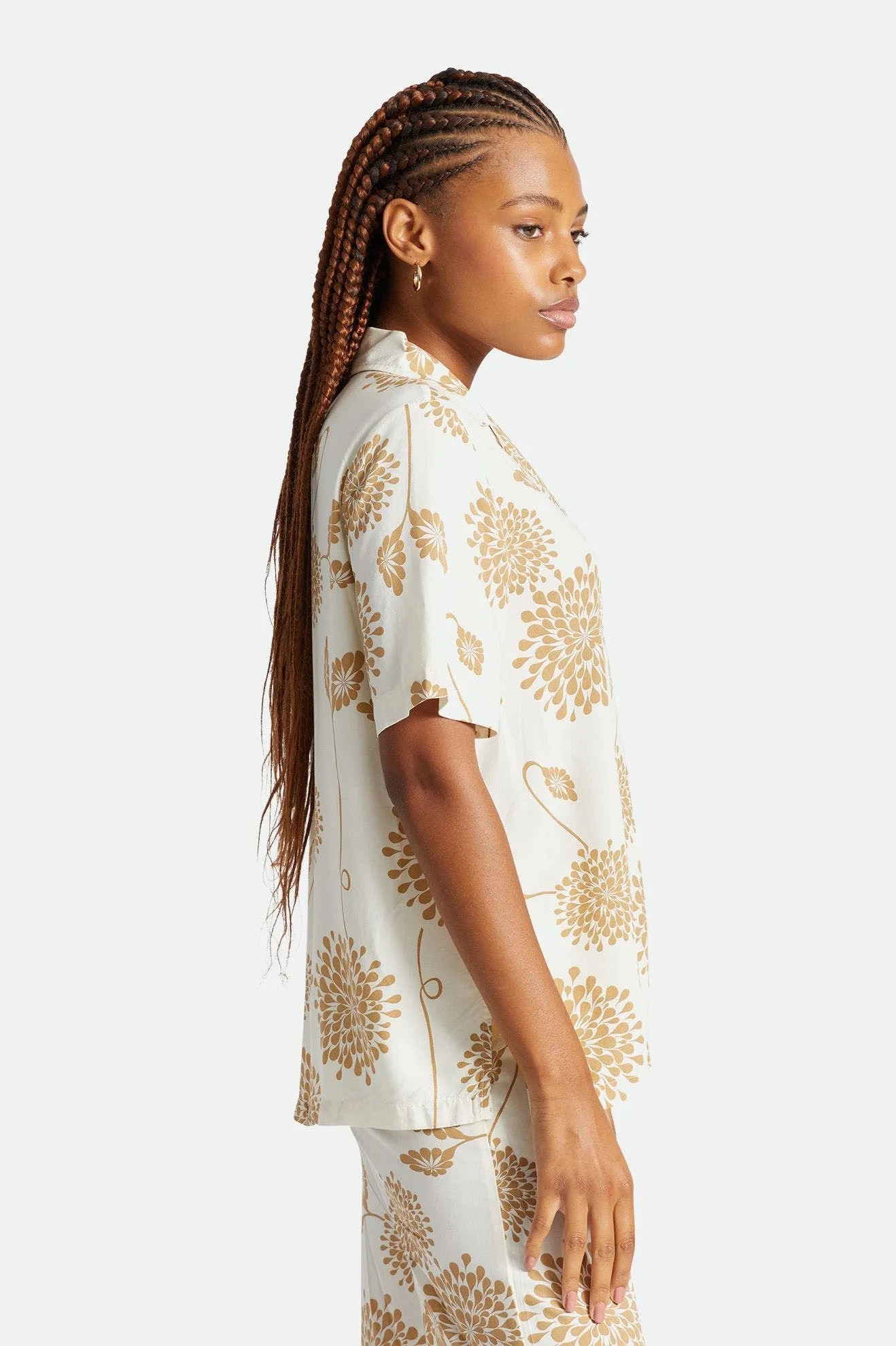 BUNKER GARDEN FLORAL BF S/S WV - DOVE