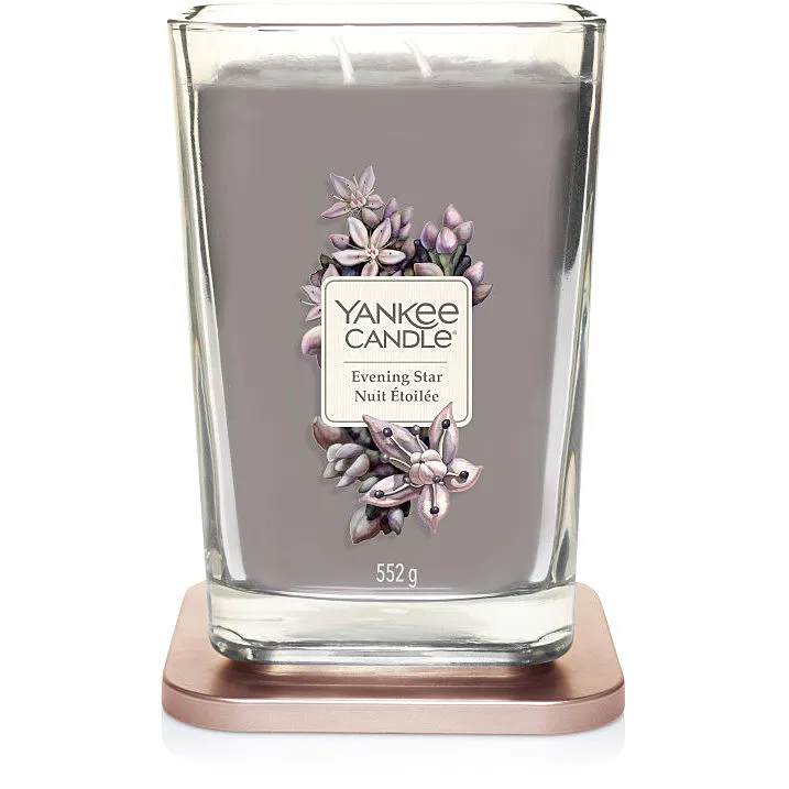 Candela Yankee Candle Quadrata, Grande colore Grigio/Argento