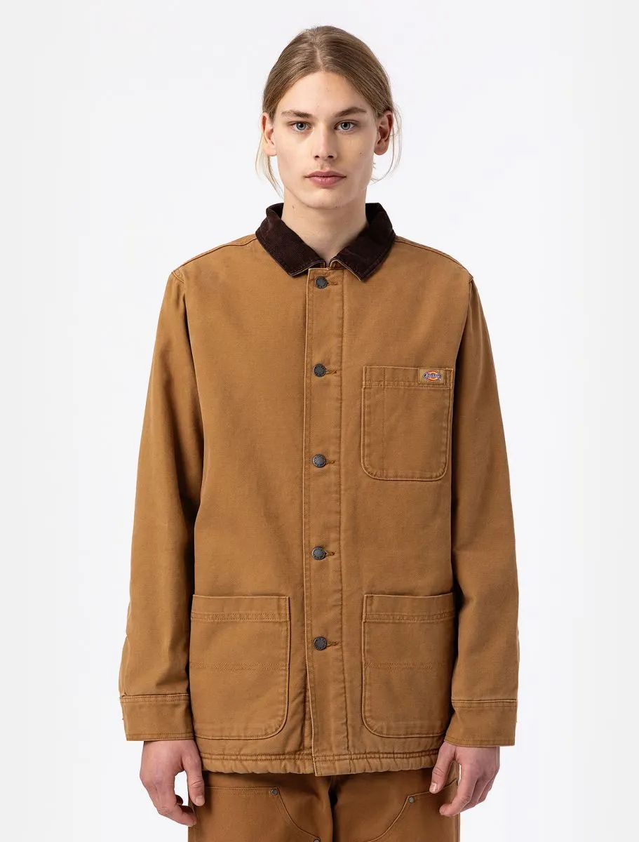 CAPISPALLA E GIACCHE Uomo DICKIES CANVAS CHORE COAT SW - DK0A4XGA C41 BROWN DUCK