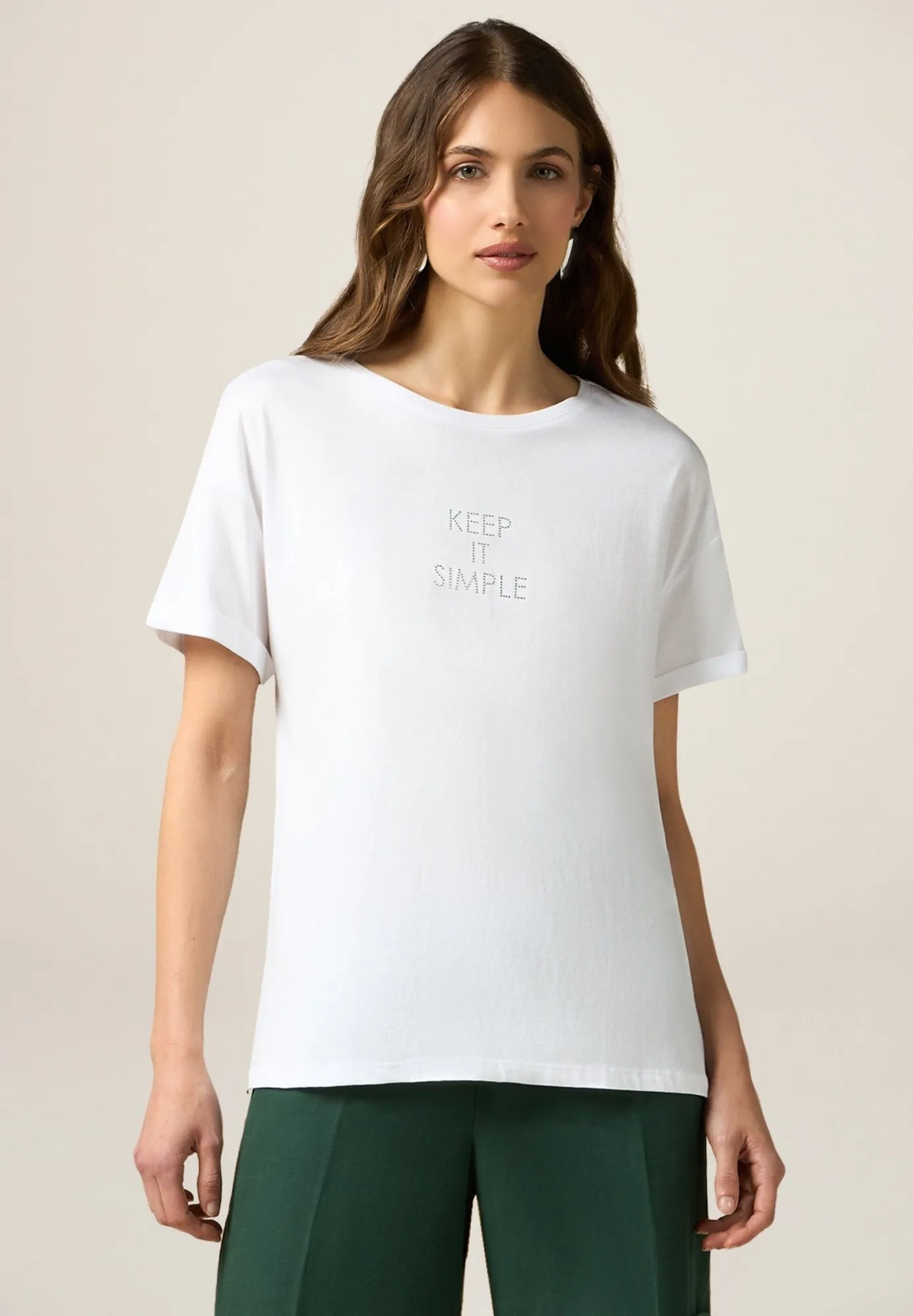 CON PARTE IN FANTASIA - T-shirt con stampa