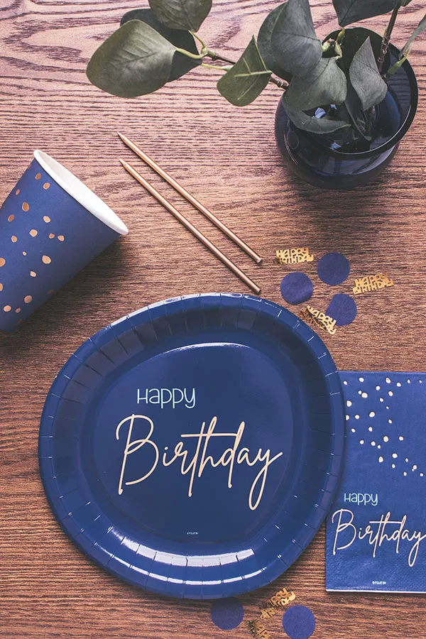 Coriandoli 30° compleanno blu e oro 25g