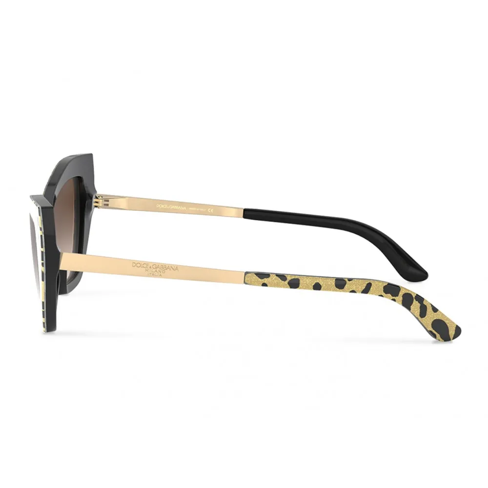 Dolce & Gabbana - Occhiale da Sole Cat Eye Print Family - Leo Glitter - Dolce & Gabbana Eyewear