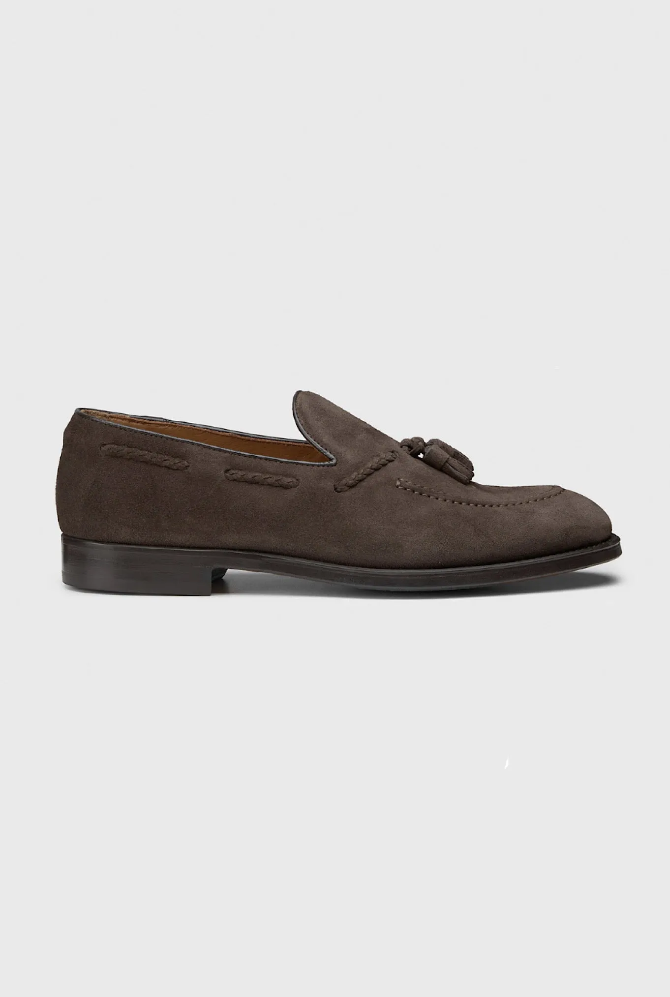DOUCAL'S Mocassini con Nappine in Suede Testa di Moro