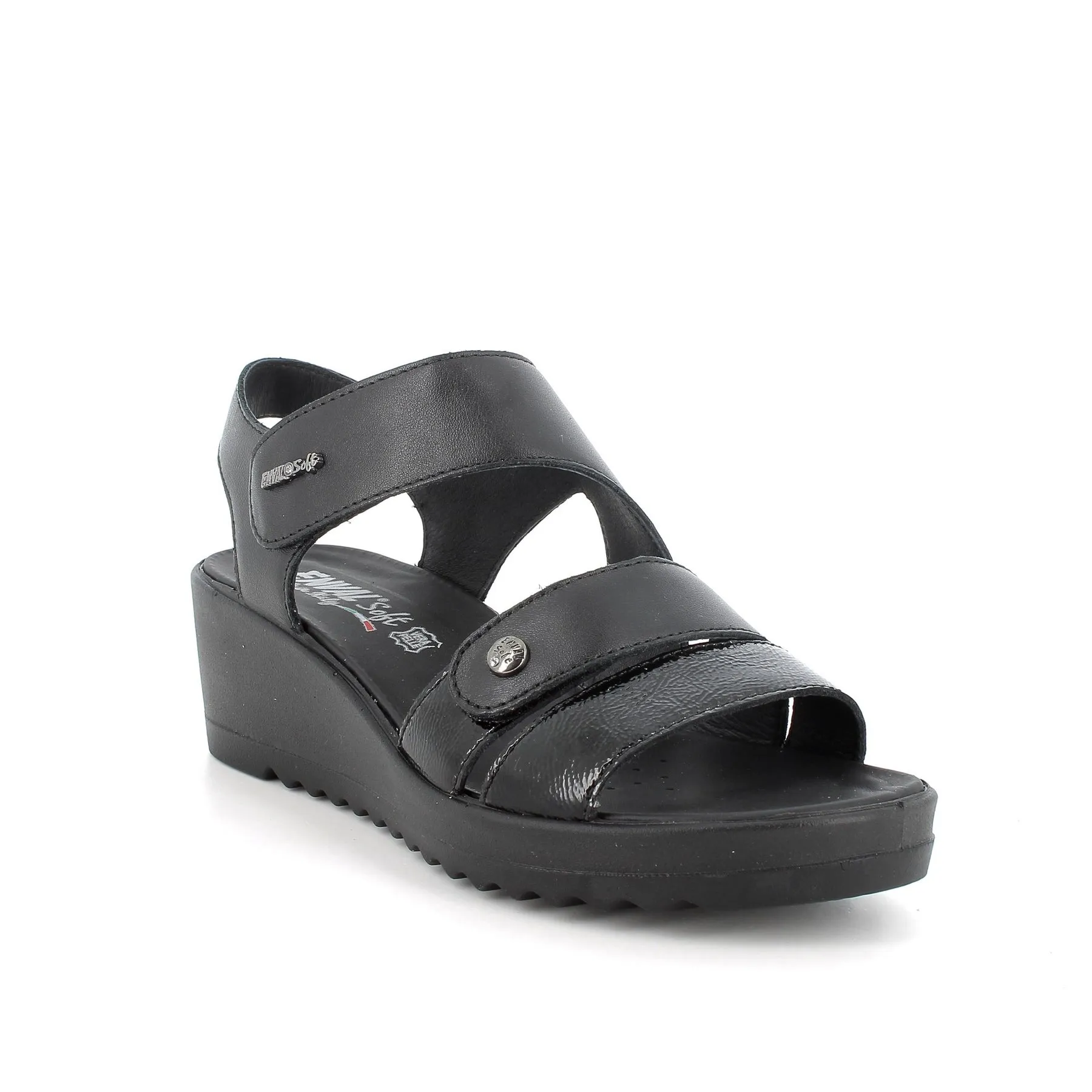 ENVAL SOFT Sandalo Con Zeppa Donna - 57810 Nero  