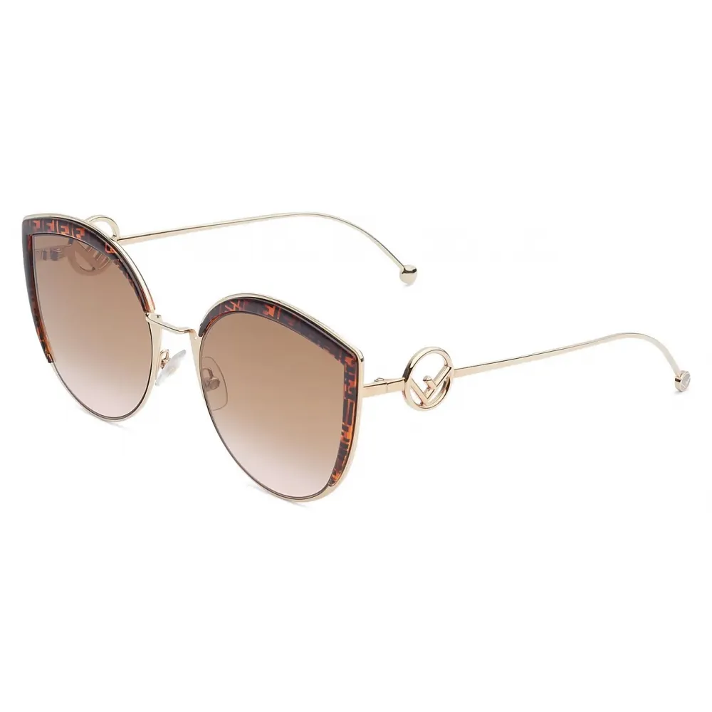 Fendi - F is Fendi - Occhiali da Sole Cat-Eye Oversize - Marrone - Occhiali da Sole - Fendi Eyewear