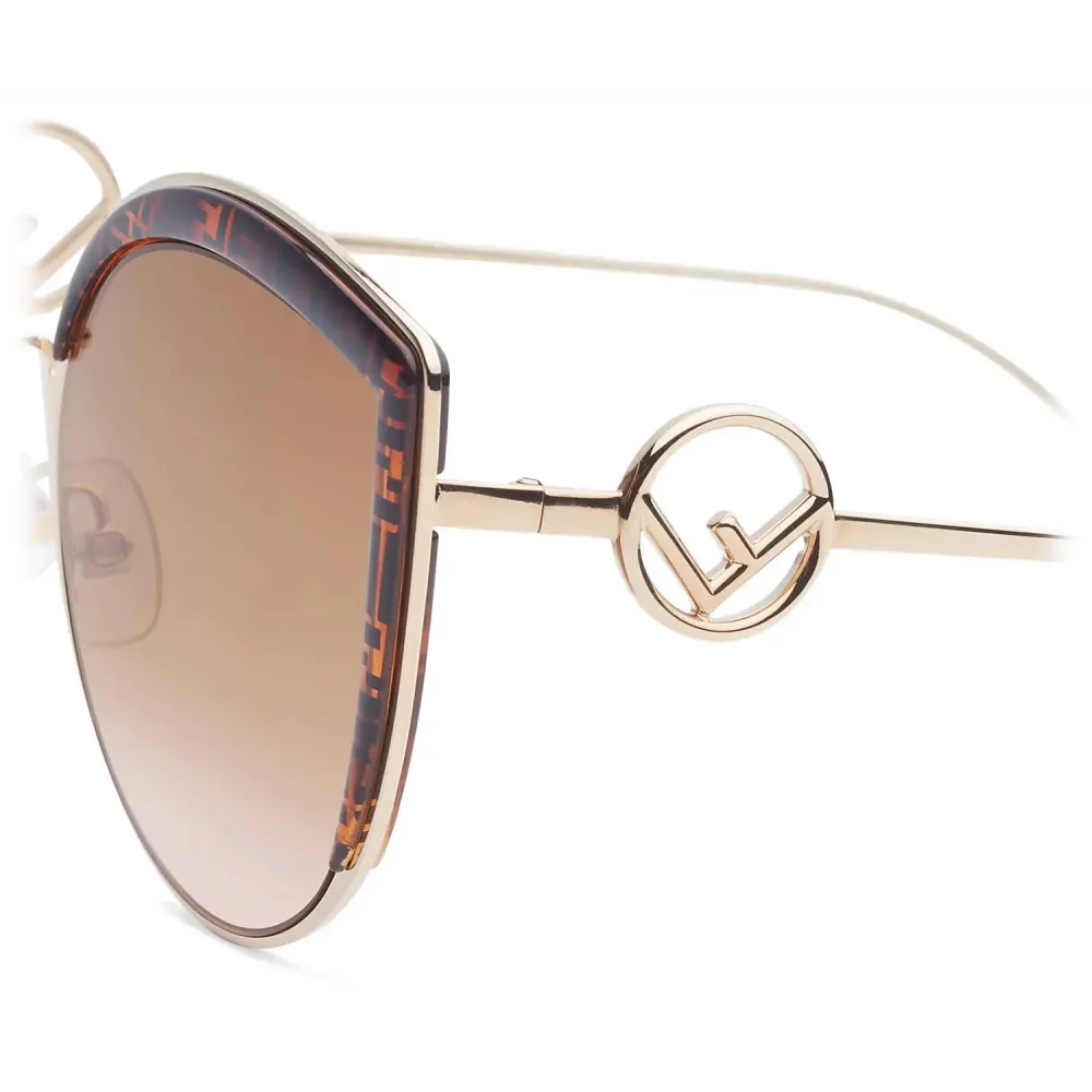 Fendi - F is Fendi - Occhiali da Sole Cat-Eye Oversize - Marrone - Occhiali da Sole - Fendi Eyewear