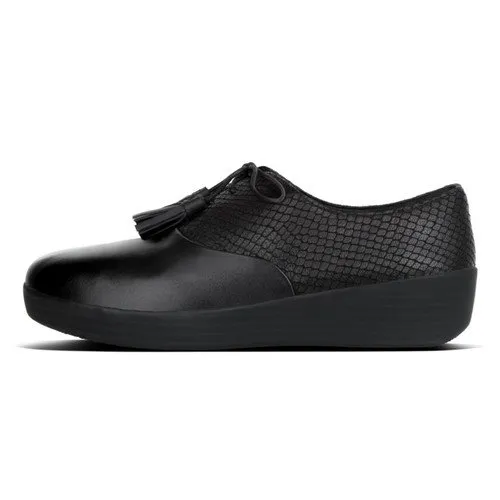 FitFlop CLASSIC TASSEL TM SUPEROXFORD BLACK/BLACK SNAKE