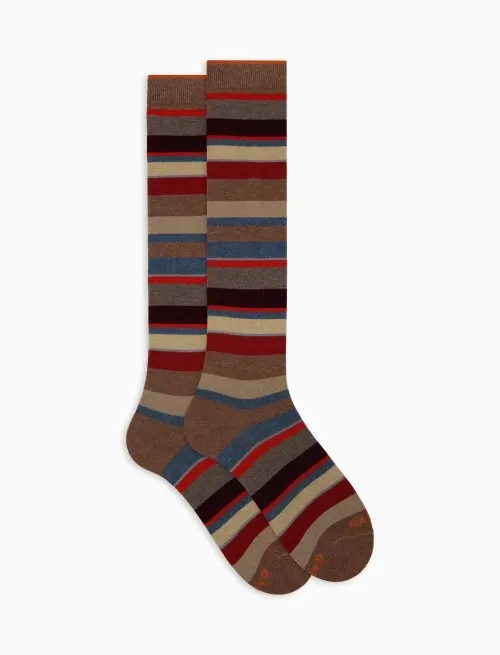 GALLO CALZA DONNA LUNGA RIGA MULTICOLORE 