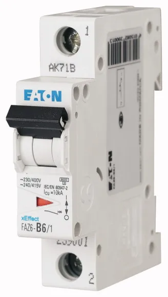Interruttore magnetotermico Eaton, 1P 2A, Tipo B