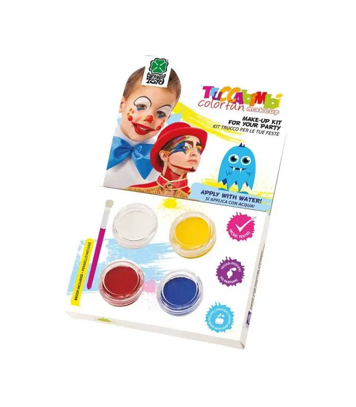 Kit trucco prof. ad acqua (clown) c/pennello