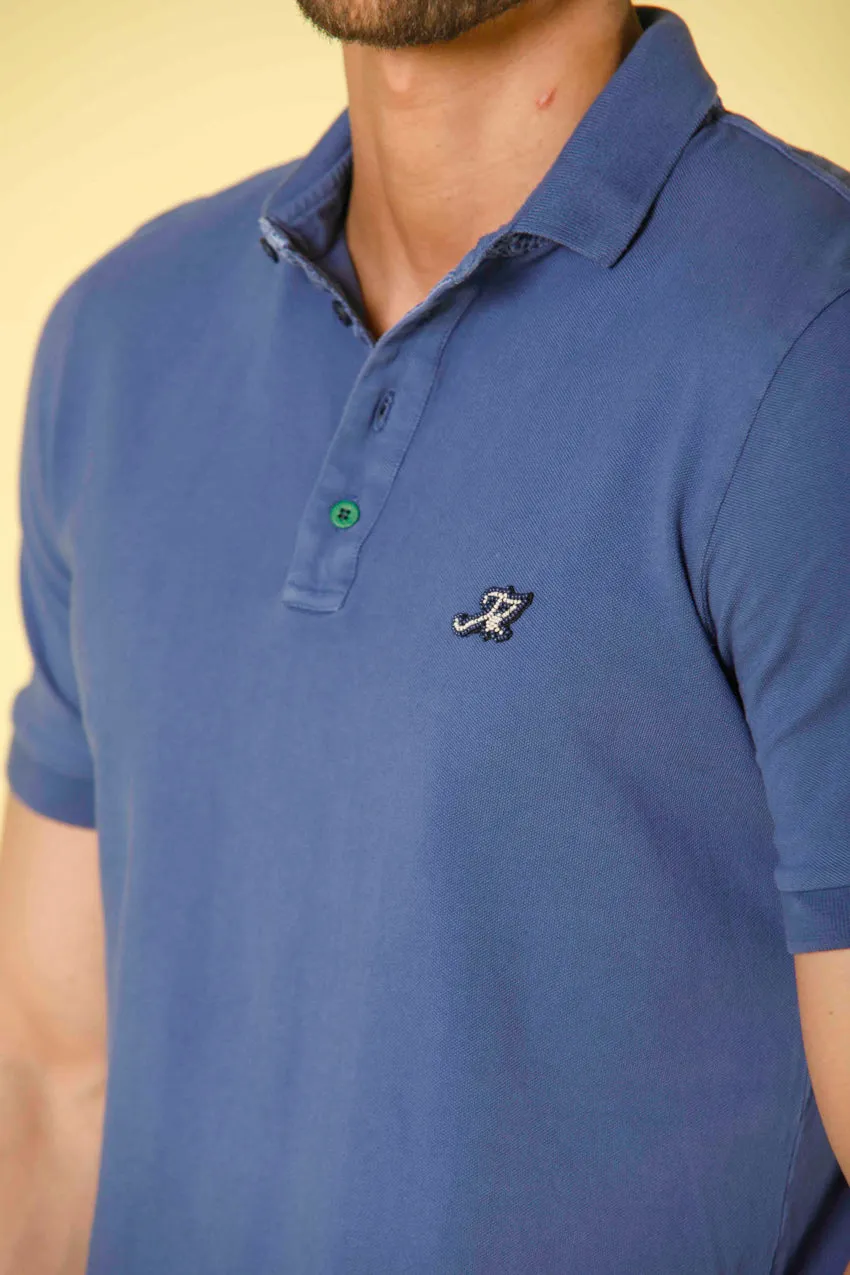 Leopardi polo homme en piquet avec détails de couture régulier ①