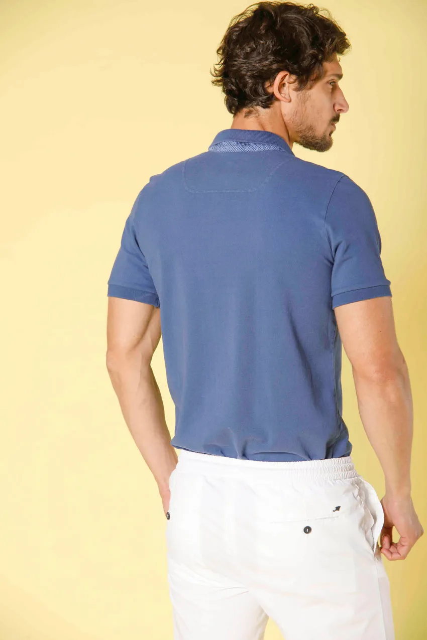Leopardi polo homme en piquet avec détails de couture régulier ①