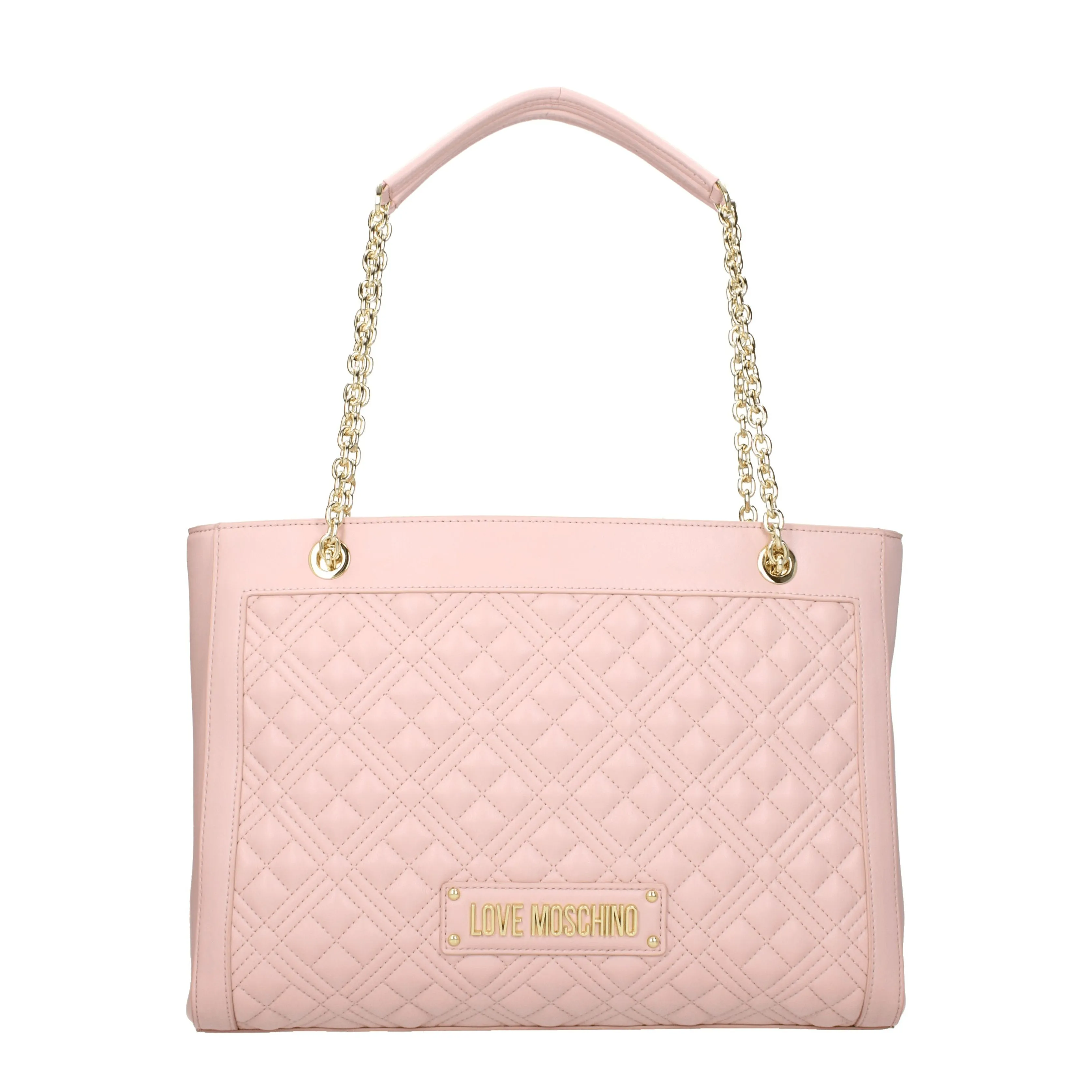 Love Moschino Borse a Spalla Donna Poliuretano Rosa/Rosa Cipria