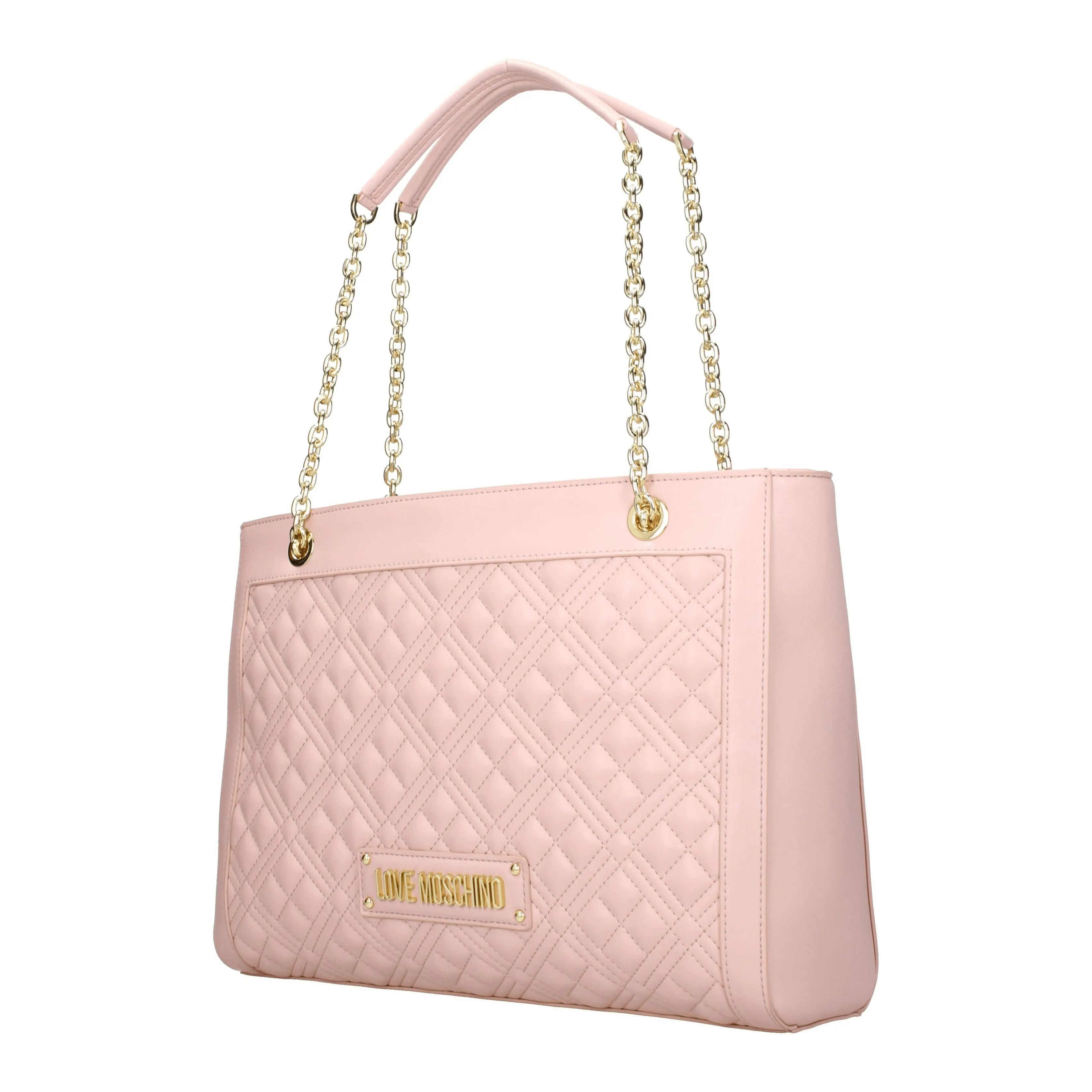 Love Moschino Borse a Spalla Donna Poliuretano Rosa/Rosa Cipria