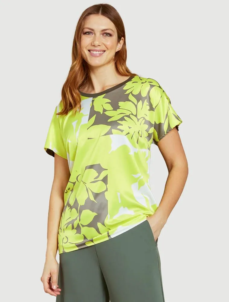 Maglia Manica Corta Curvy Luisa Viola - Lime