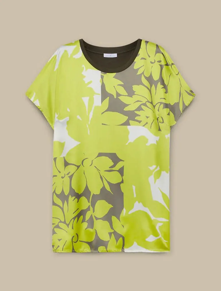Maglia Manica Corta Curvy Luisa Viola - Lime