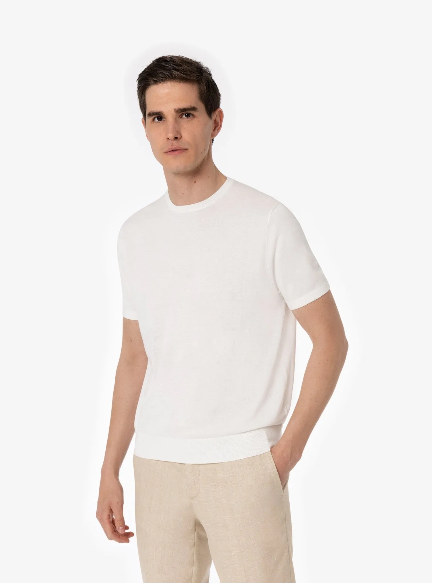 Maglia Mezza Manica in Puro Cotone Girocollo - Yuri
