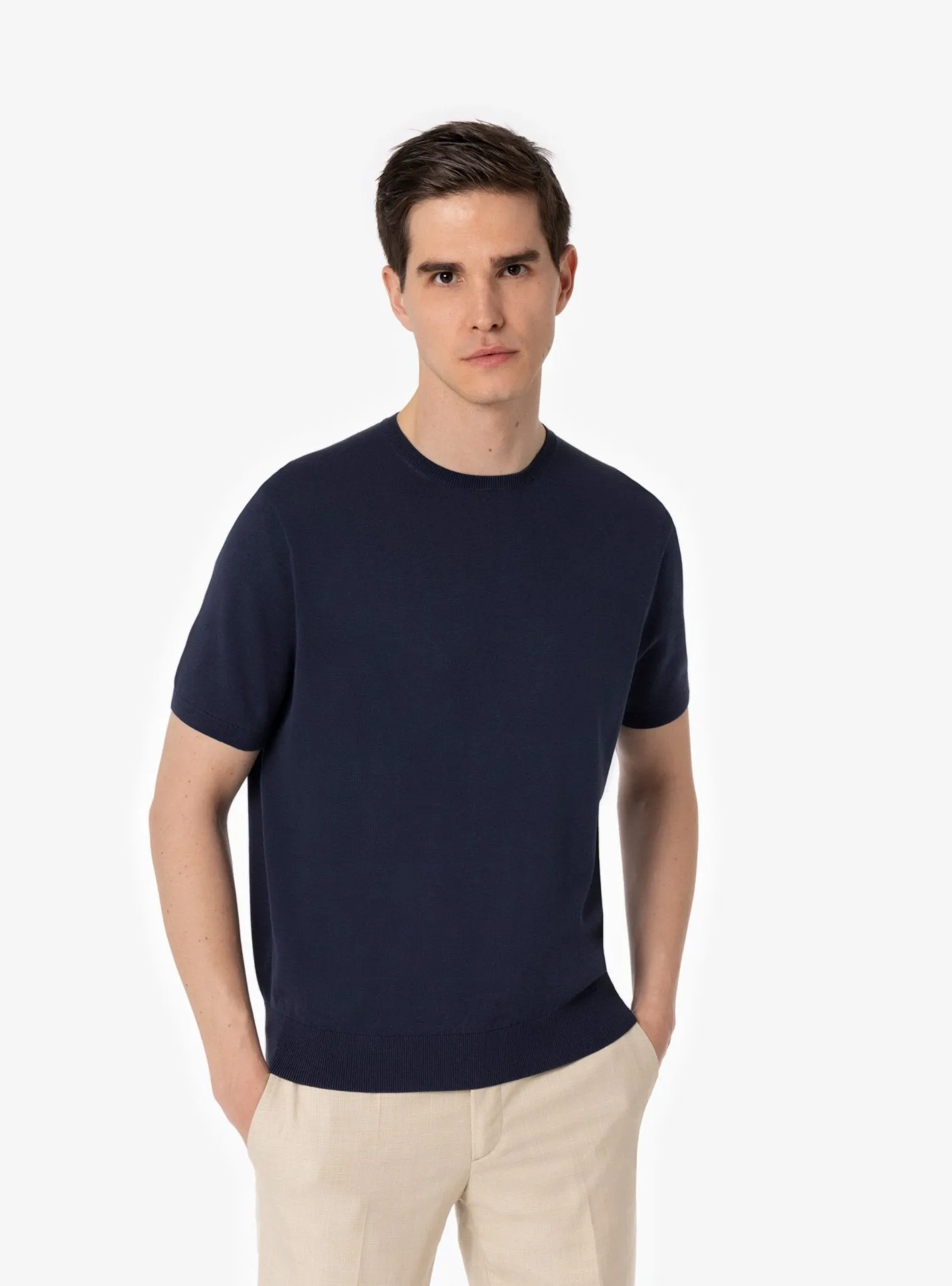 Maglia Mezza Manica in Puro Cotone Girocollo - Yuri