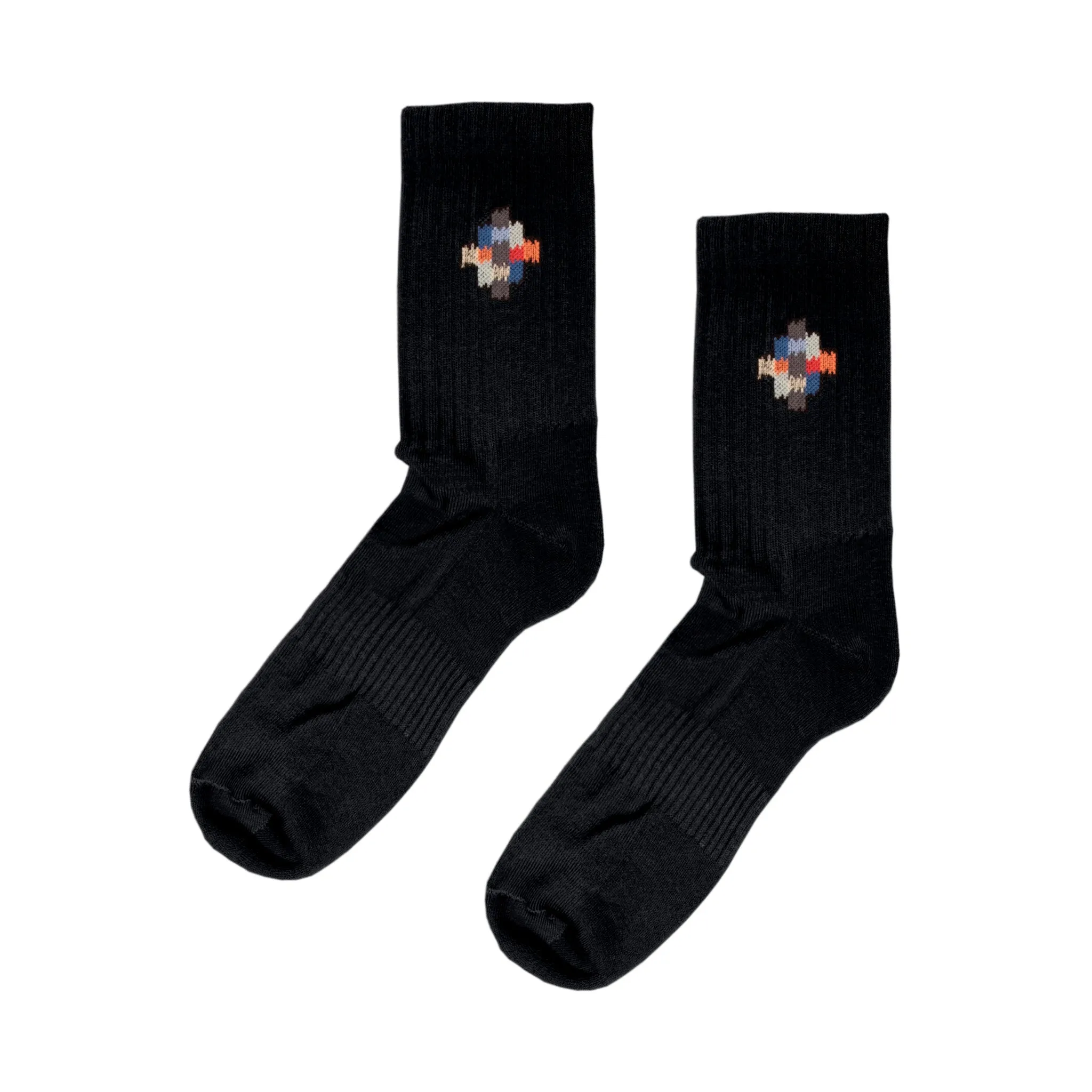 MARCELO BURLON CROSS SOCKS SIDEWAY INTERSTELLAR BLACK