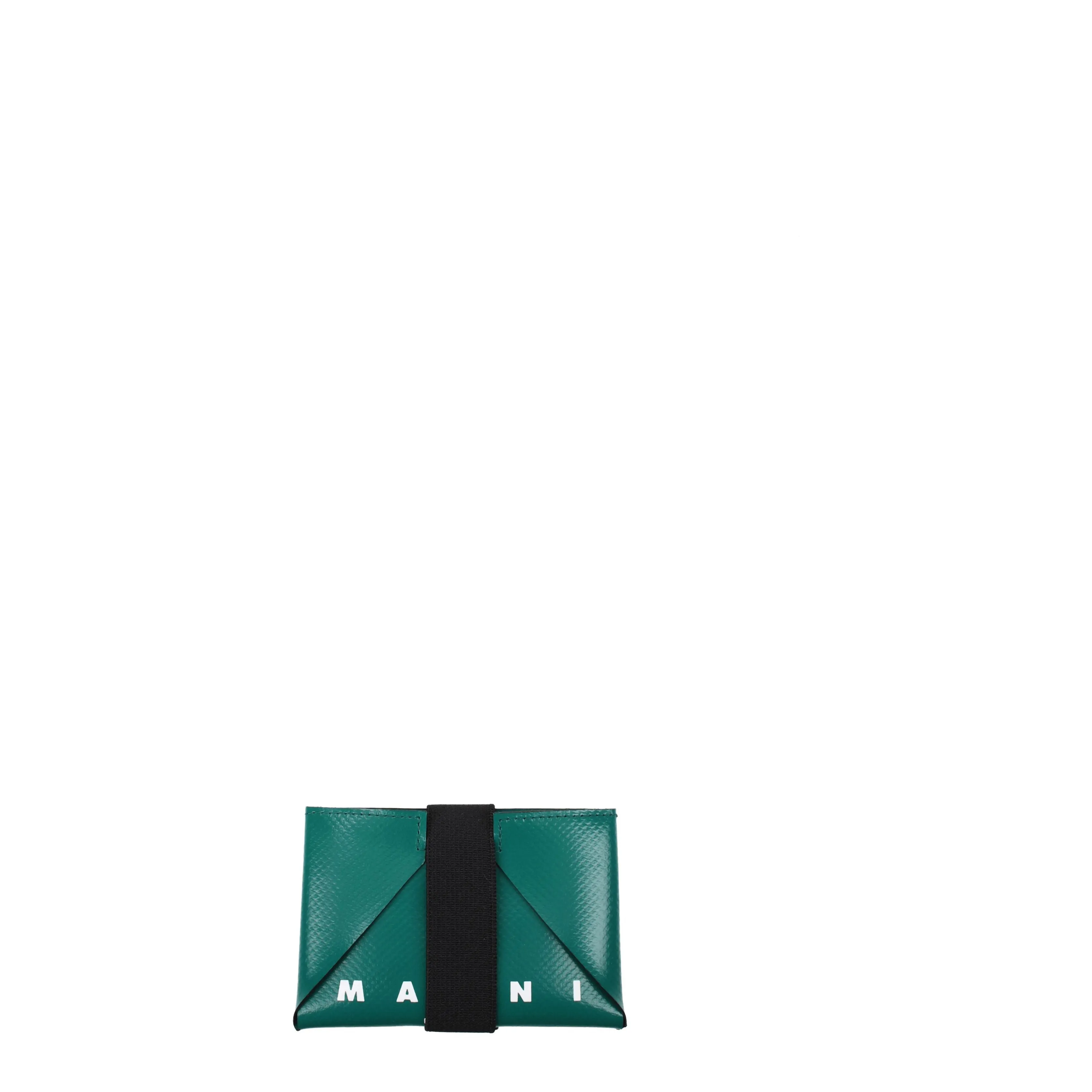 Marni Portadocumenti Uomo Poliestere Verde/Nero