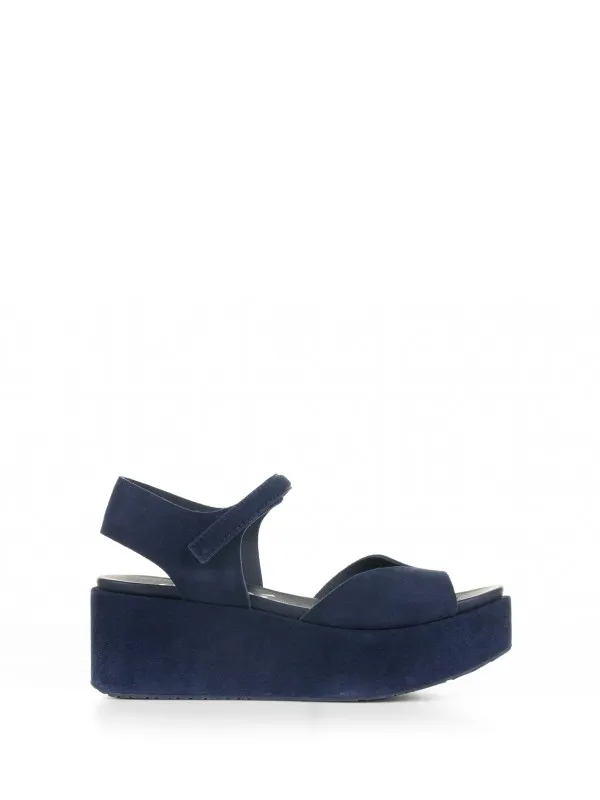 Nirvana blue platform sandal in suede