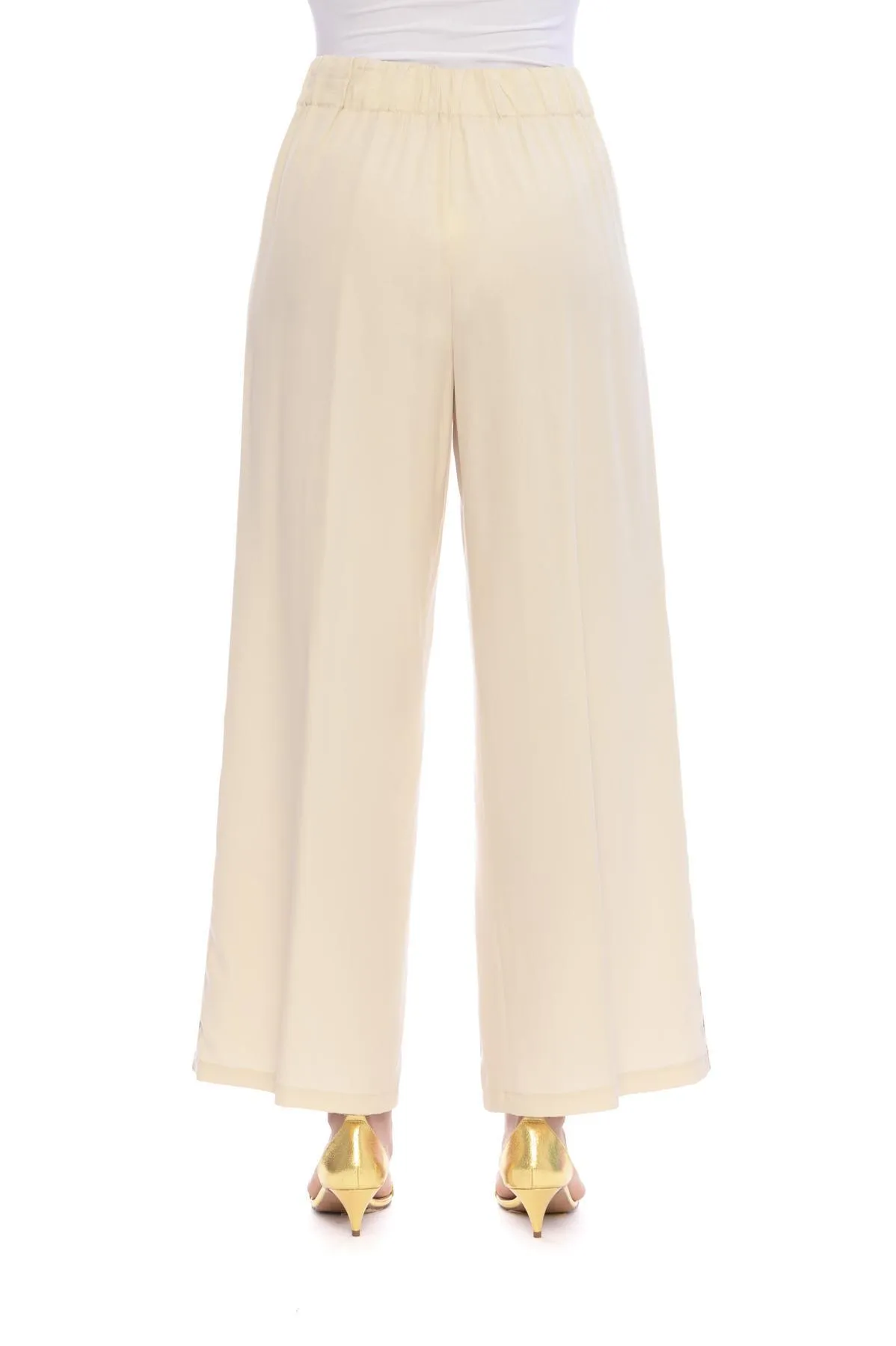 Pantalone riga animalier BEIGE