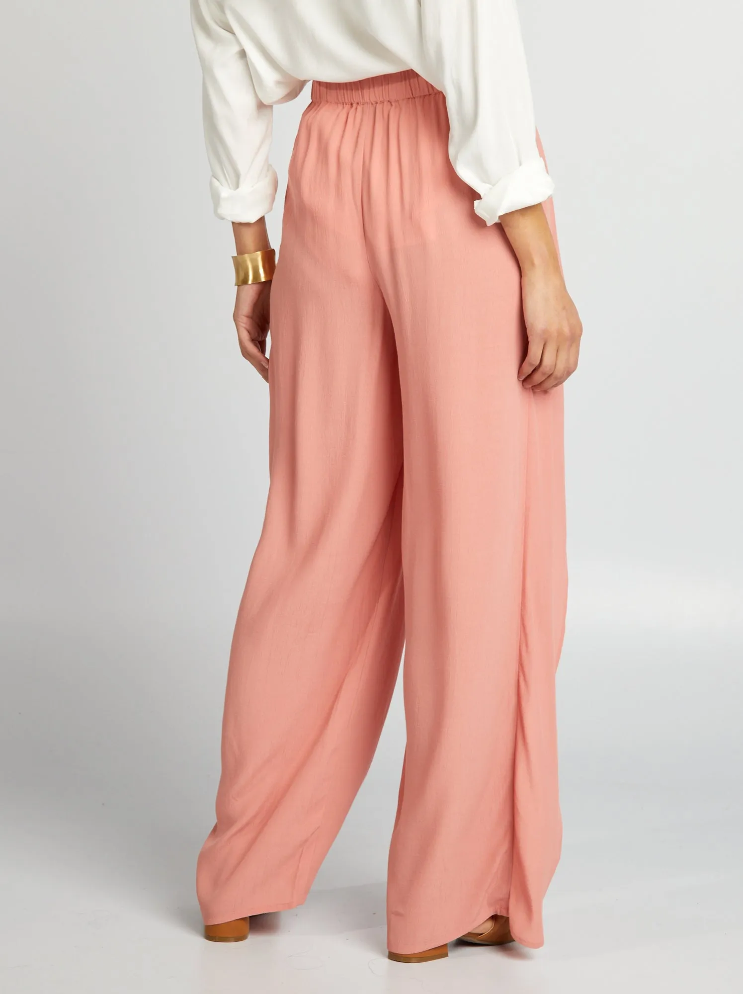 Pantaloni larghi morbidi - ROSA