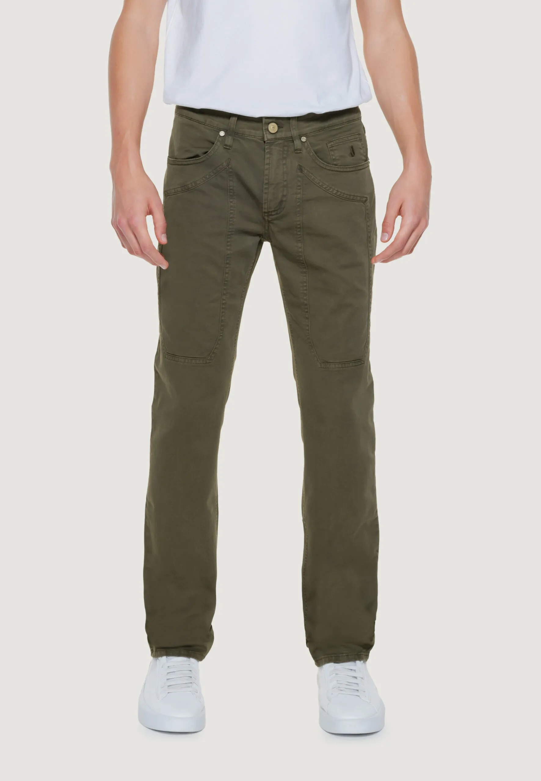 Pantaloni slim Jeckerson JOHN 5 Verde Oliva