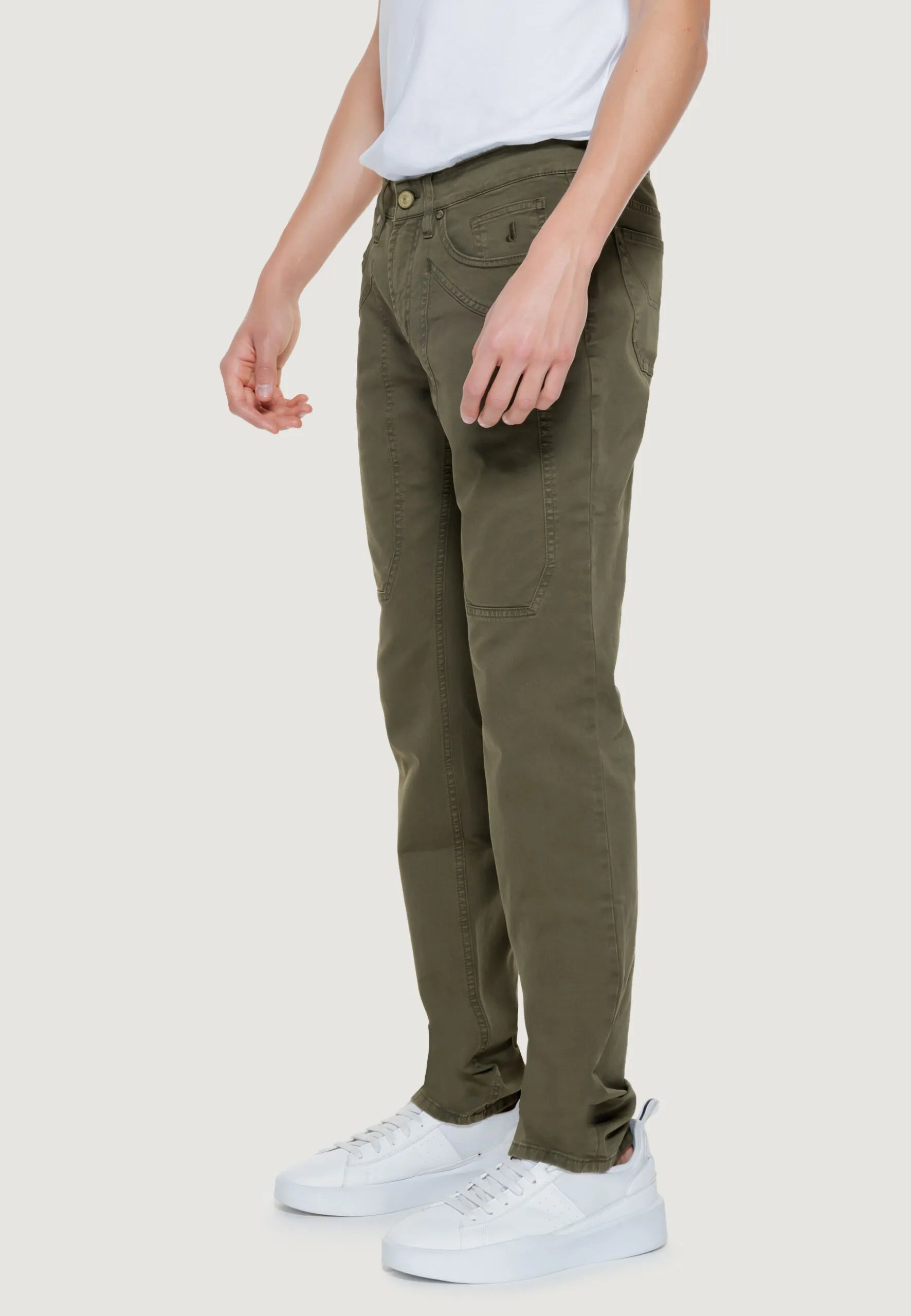 Pantaloni slim Jeckerson JOHN 5 Verde Oliva
