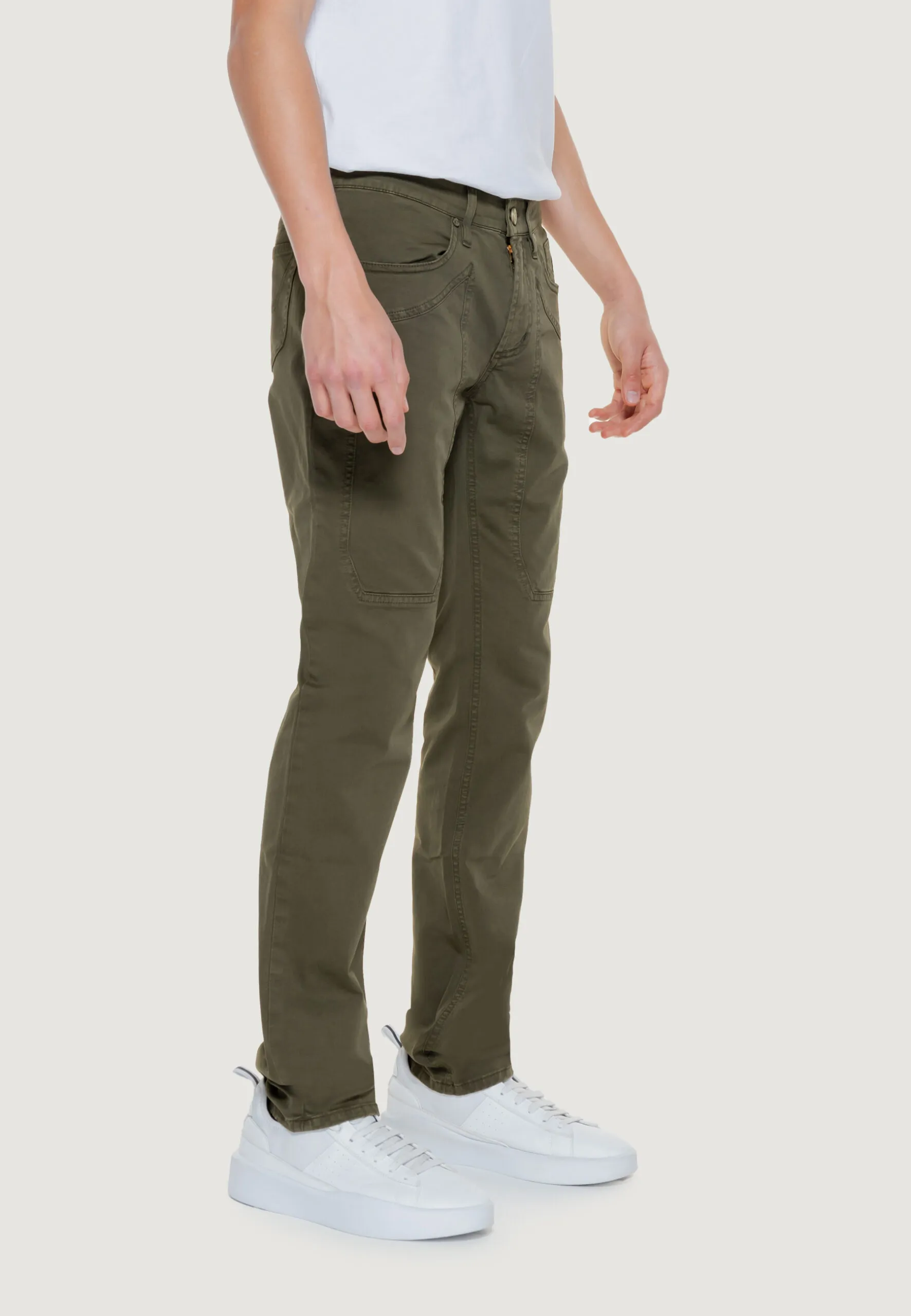 Pantaloni slim Jeckerson JOHN 5 Verde Oliva