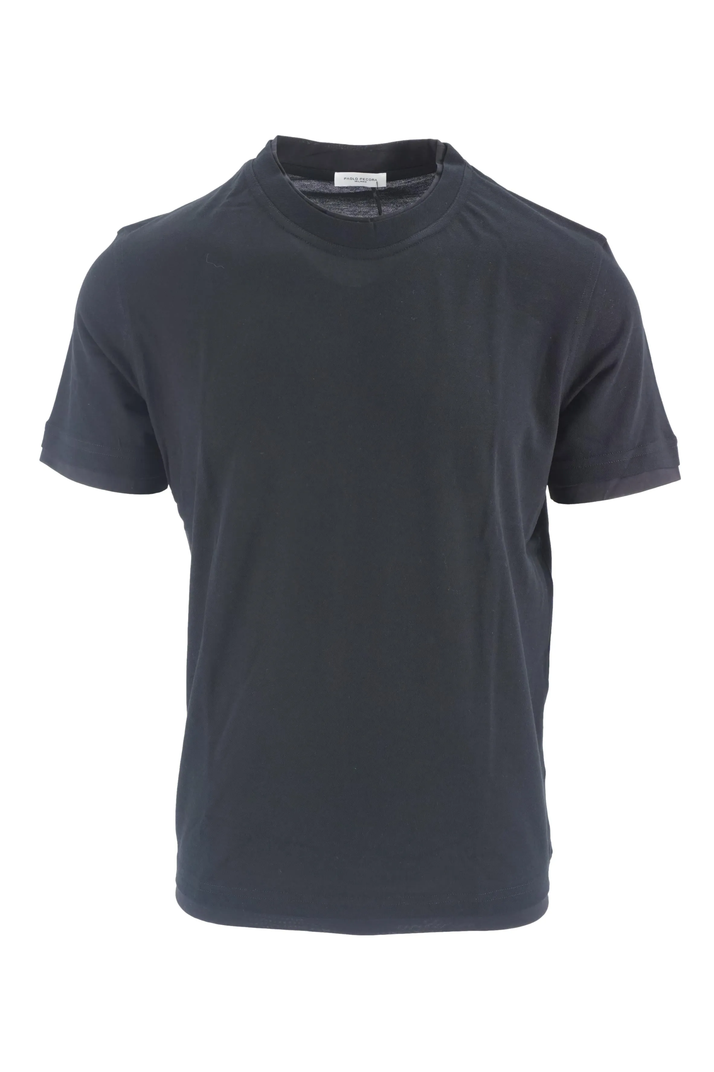 Paolo Pecora Cotton Piquet T-Shirt / Black