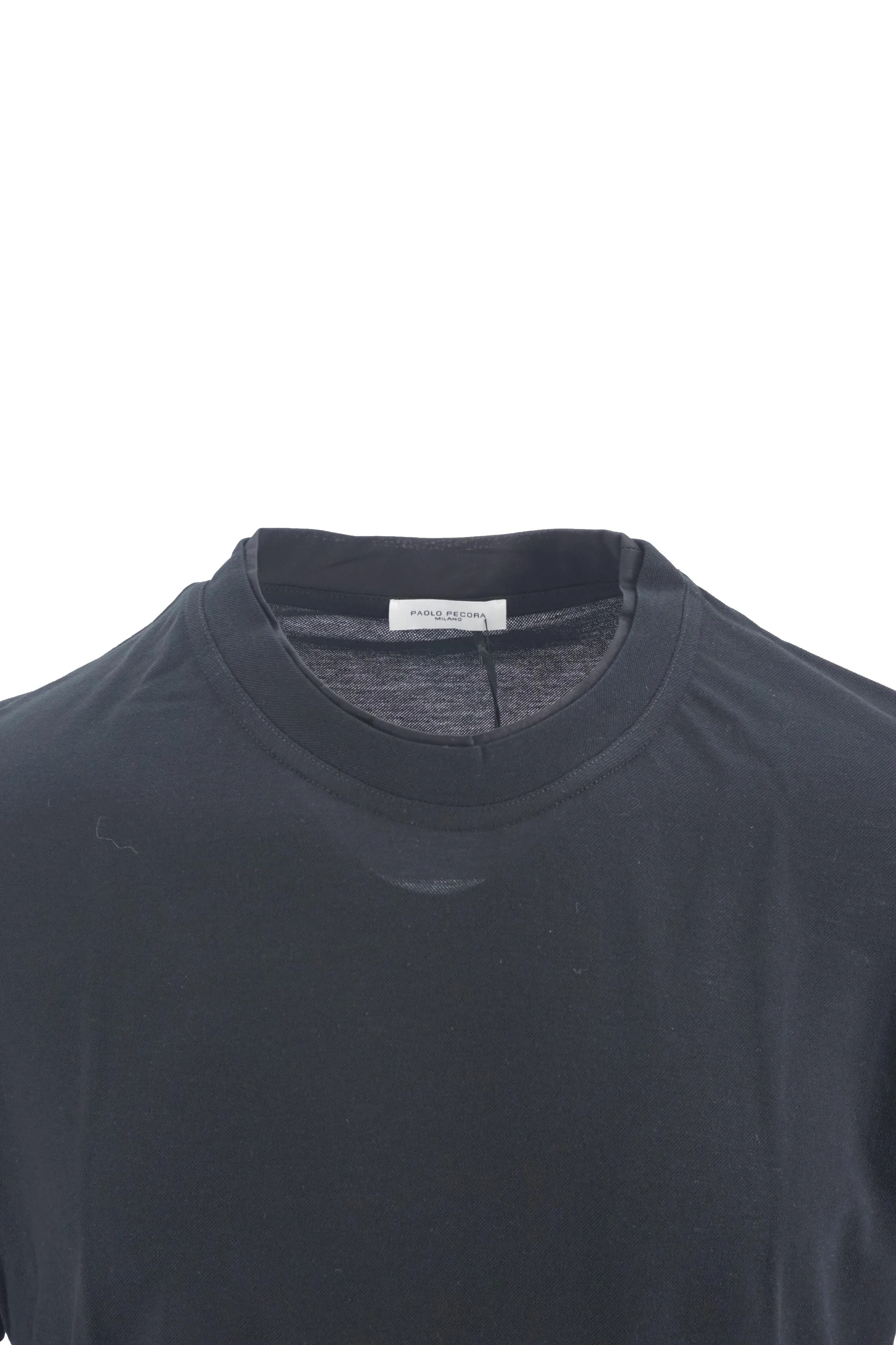 Paolo Pecora Cotton Piquet T-Shirt / Black