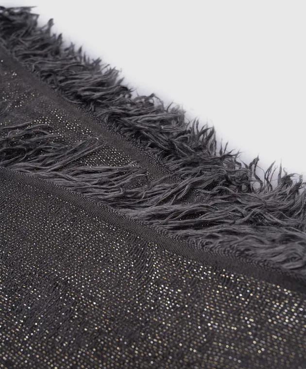 Peserico Sciarpa grigia con lana e lurex S31479C0CC265