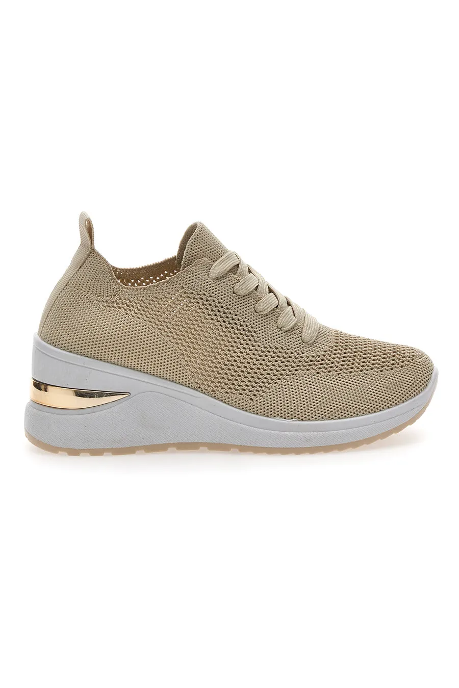   PRIMA RIGA Sneakers Beige Con Zeppa da Donna Prima Riga 434